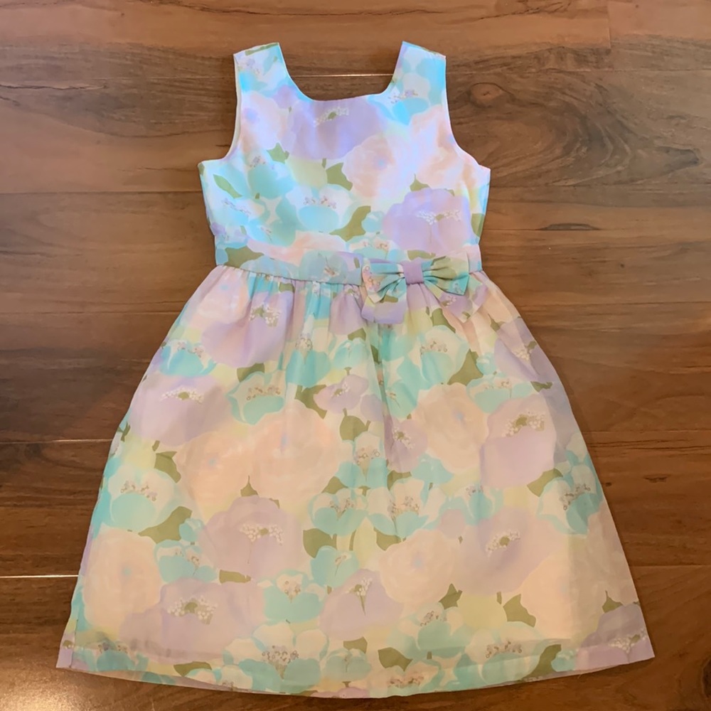 Gymboree Pastel Floral Girls Dress Sz 7
